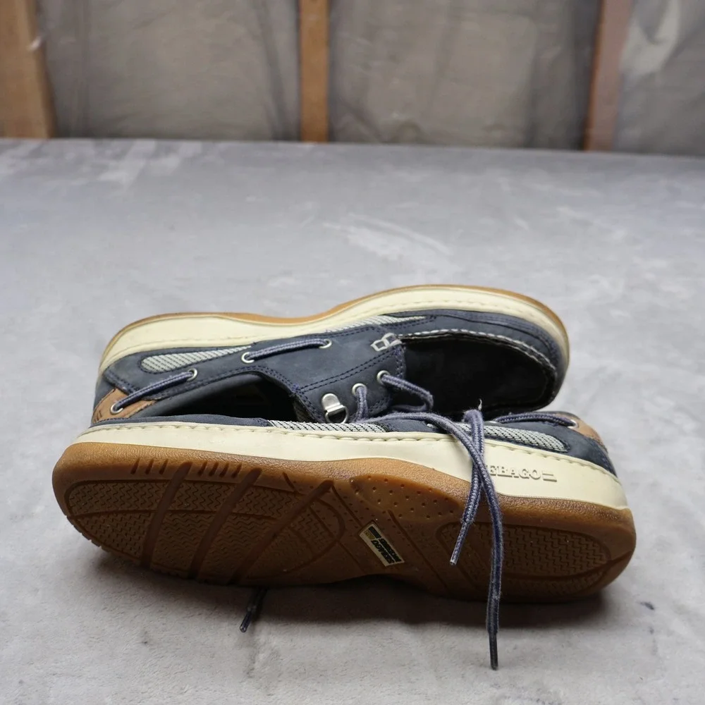 Sebago‎ Mens 8.5M Boat Shoes Blue Docksides Leather Mesh Nautical Casual Loafers